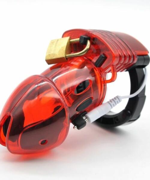 Electronic Pulse Stimulator Penis Chastity Cage