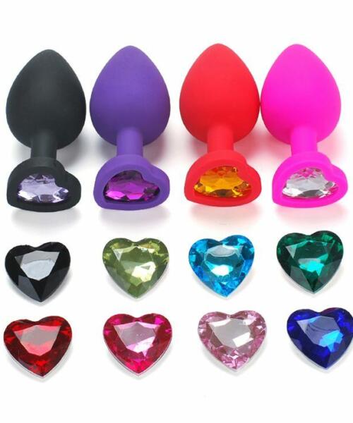 Silicone Heart Jewel Butt Plug