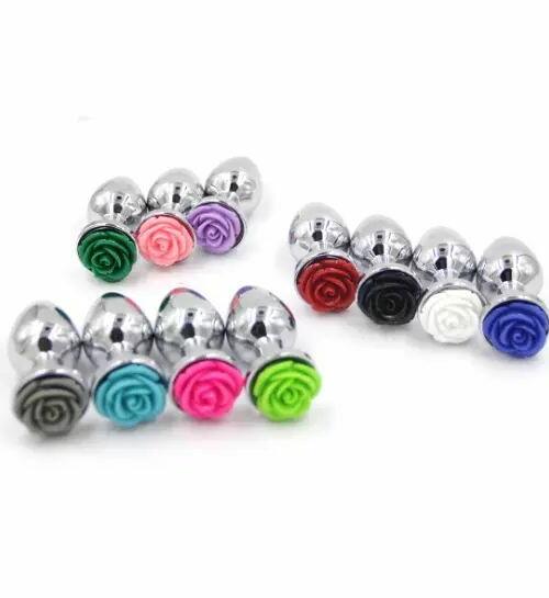 Stainless Steel Flower Shape Butt Plug Anal Plug (L)