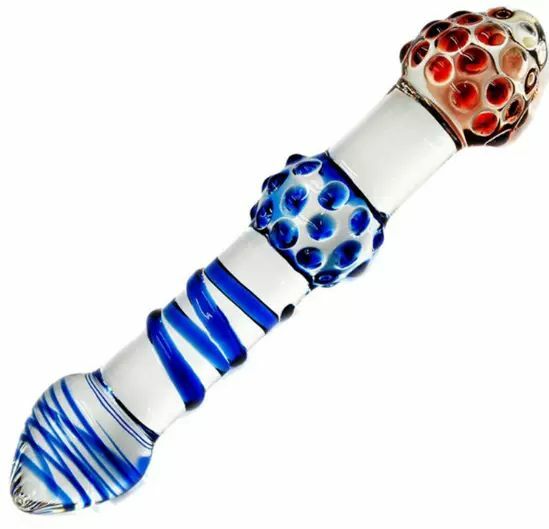Glass Spiral Texture Dildo & Butt Plug