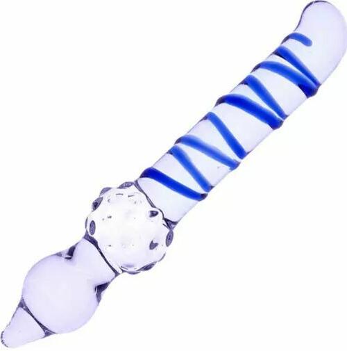 Glass Spiral Texture Dildo & Butt Plug