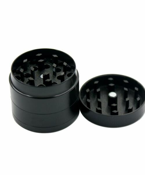 40mm 4 Part Zinc Alloy Tobacco Weed Grinder - Black