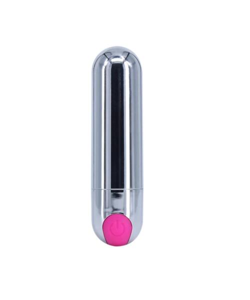 USB Charging 10 Speed Silver Vibrating Sex Bullet