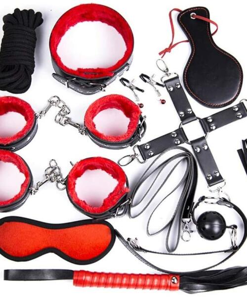 10pcs Bondage Sex Kit Passionate Red