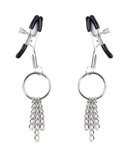 Metal Chain Link Nipple Clips Simulator Flirting (1-Pair)