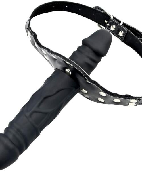 Double Dildo Mouth Gag for Couple Sexy Game Play