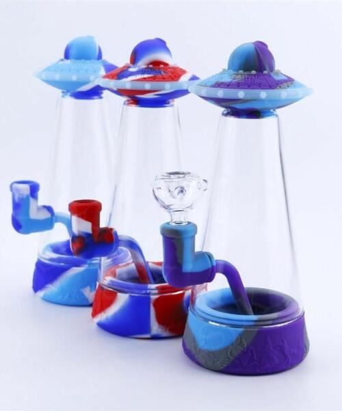 UFO Silicone Bubbler Smoking Water Pipe
