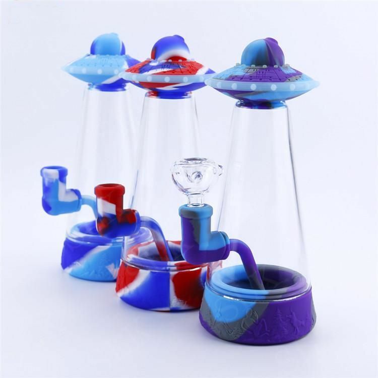 UFO Silicone Bubbler Smoking Water Pipe