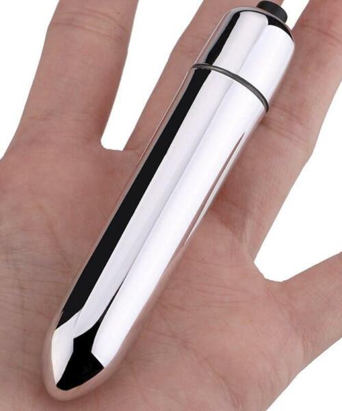Silver Super Powerful Tranquil Vibrating Waterproof Bullet