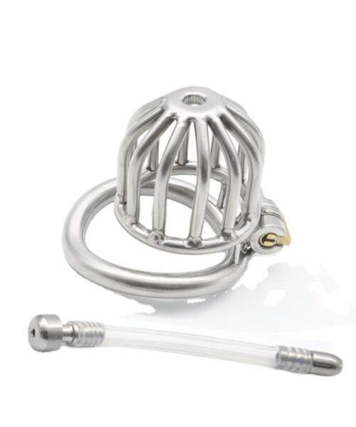 Stainless Steel Chastity Device Stealth lock Curved Ring