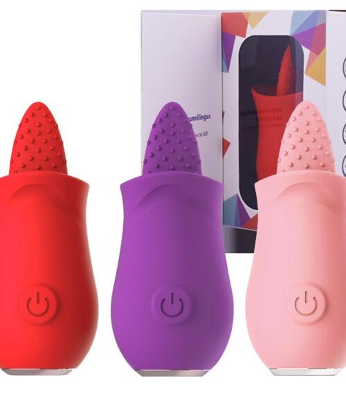 Silicone Rechargeable Cup Shape Vibrator with Tongue​