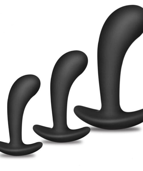 Silicone 3 Piece Prostate Stimulation Butt Plug Set