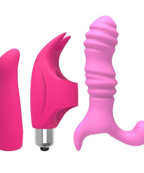 3 in 1 Foreplay Pleasure Set Vibration - Finger Bunny, Anal Plug and Prostate Massager