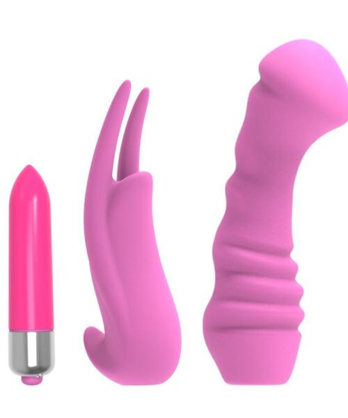 3 in 1 Foreplay Pleasure Set Vibration - Mini Dildo and Clit Rabbit