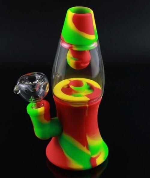 Silicone Lava Lamp Design Bong With Bowl