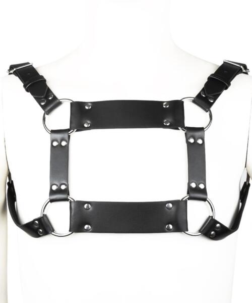 Male Bondage PU Leather Chest Shoulder Harness