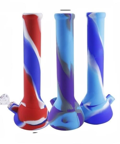 Silicone Beaker Bong With Stem and Bowl