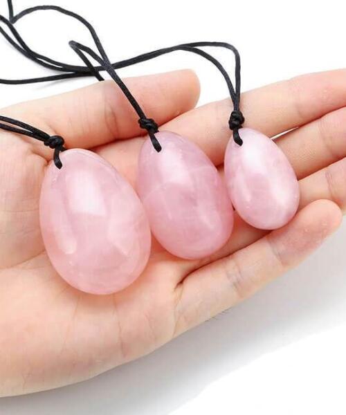Yoni Eggs Set Rose Quartz