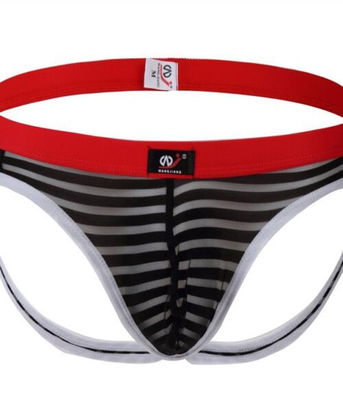 WJ Transparent Black Jockstrap