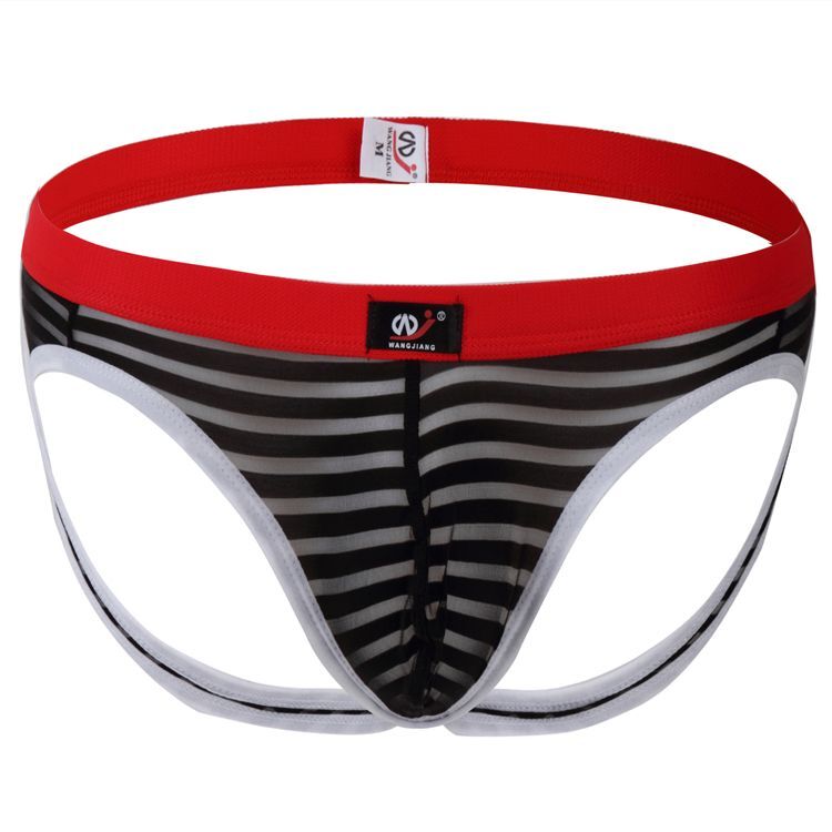 WJ Transparent Black Jockstrap