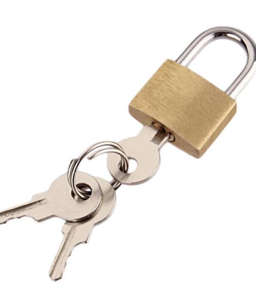 Brass Padlock with 2 Keys