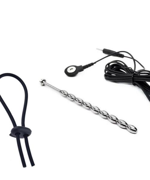 EStim Electric Shock Penis Ring Plug Urethral Sound