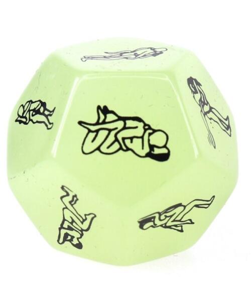 Glow In The Dark 12 Sided Sex Dice