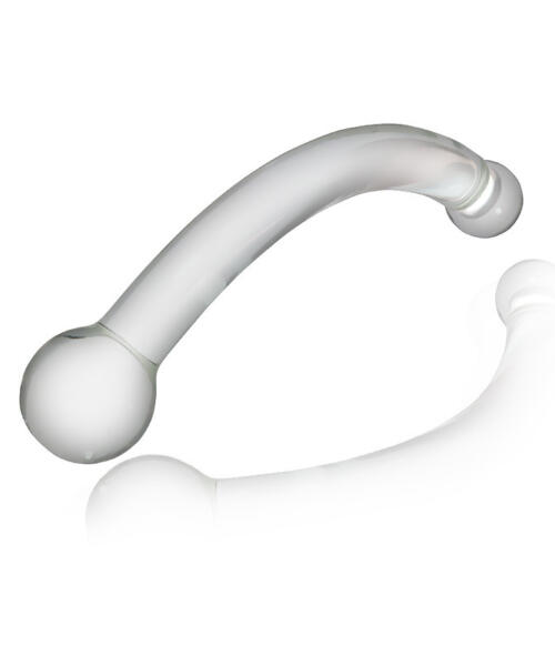 Slim Clear Crystal Pyrex Double Sided Glass Massager