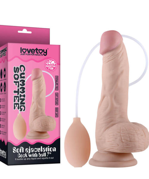 Lovetoy 8" Soft Ejaculation Cock With Balls