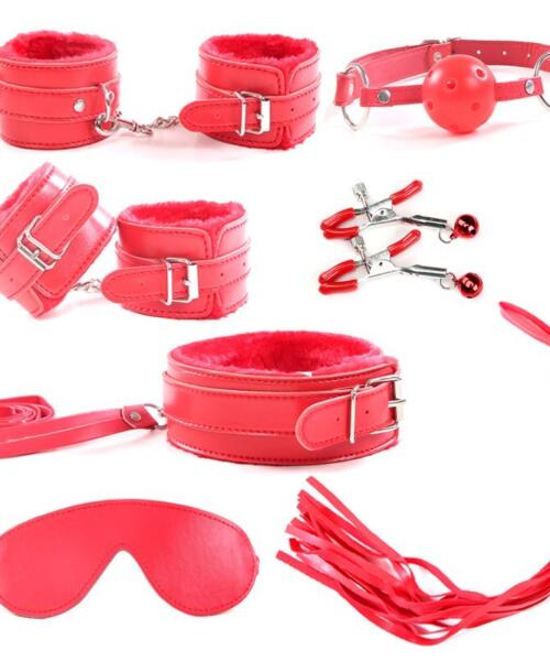 Red BDSM 7 Pcs Sex Set