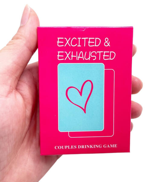 Excited & Exhausted Couples Drinking Card Game