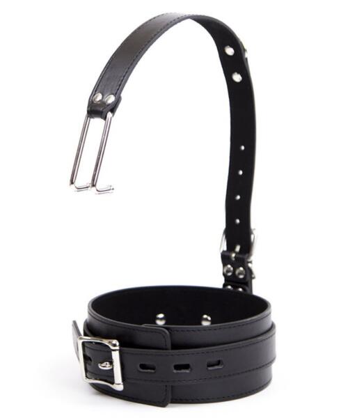 Bondage Collar With Nose Hook