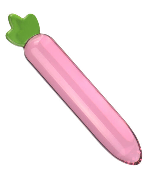 Sexy Glass Pink Radish Masturbation or Anal Sex Toy