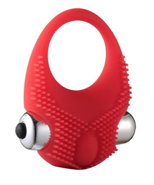 Passion Red Silicone Vibrating Cock Ring