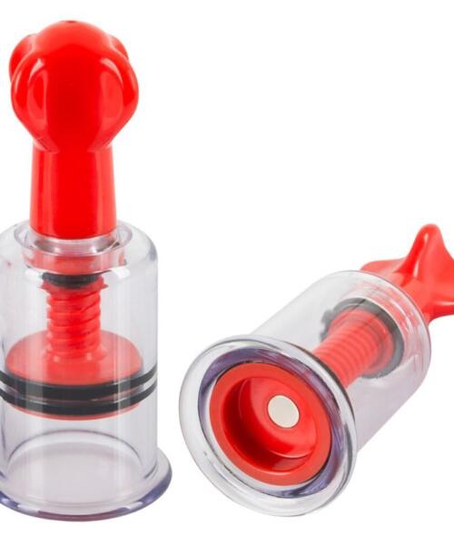 Pair Twist Nipple Suckers - Red