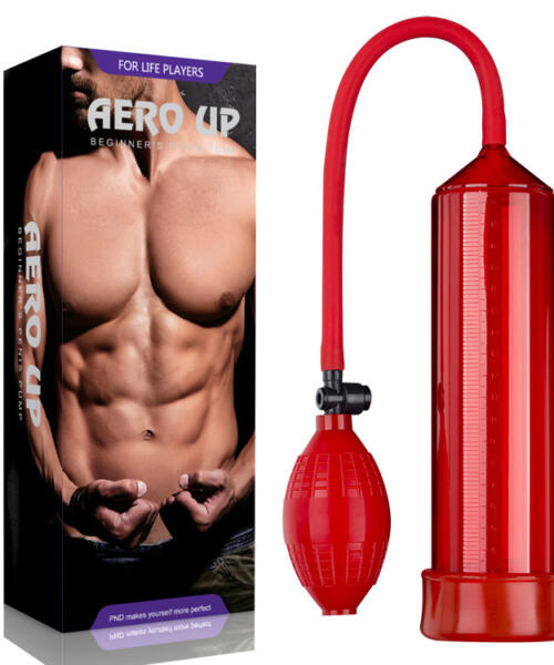 AeroUp Red Penis Pump With Quick Release Valve