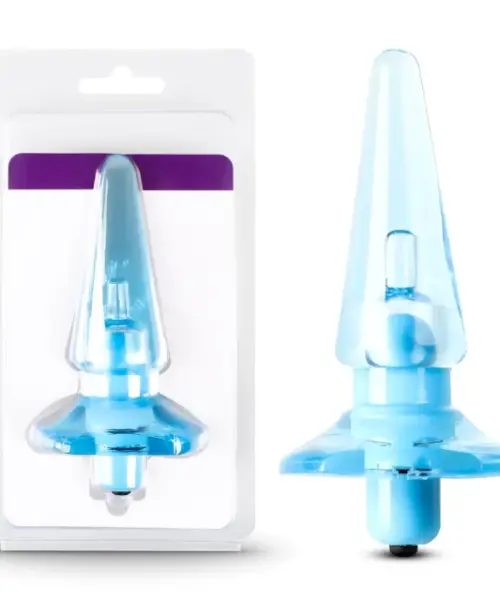 Clear Blue Vibrating Anal Plug