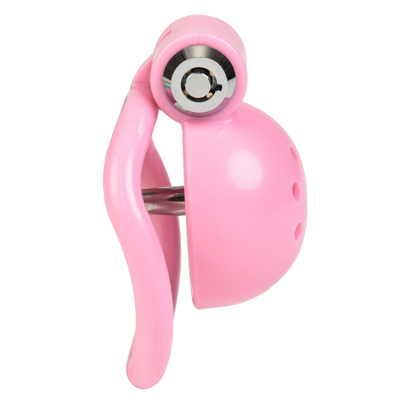 Pink Dome Chastity Cage With Catheter