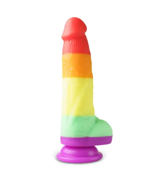 Rainbow Alien Dildo with Suction Cup