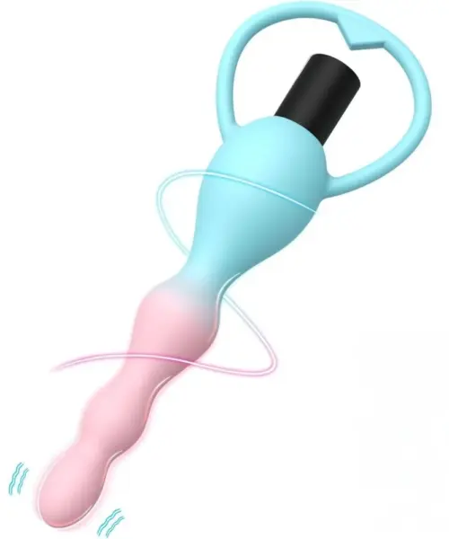 Pastel Rechargeable Vibrating Waterproof Soft Anal Beads