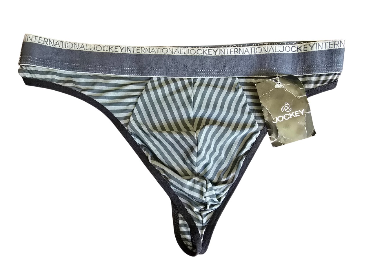 Jockey Men’s G-string – Grey Stripes – Truth or Dare!