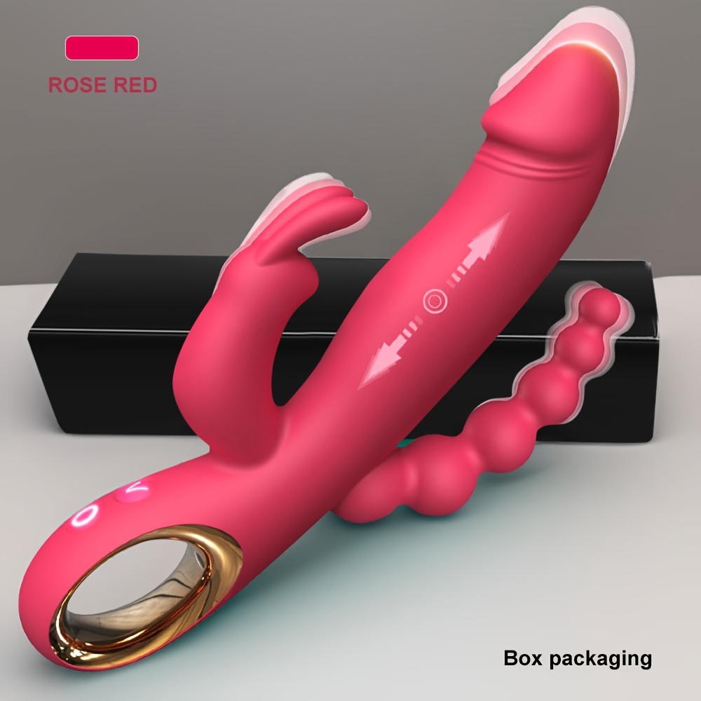 10 Vibrating Modes Silicone Thrusting Dildo Rabbit Vibrator - Image 4