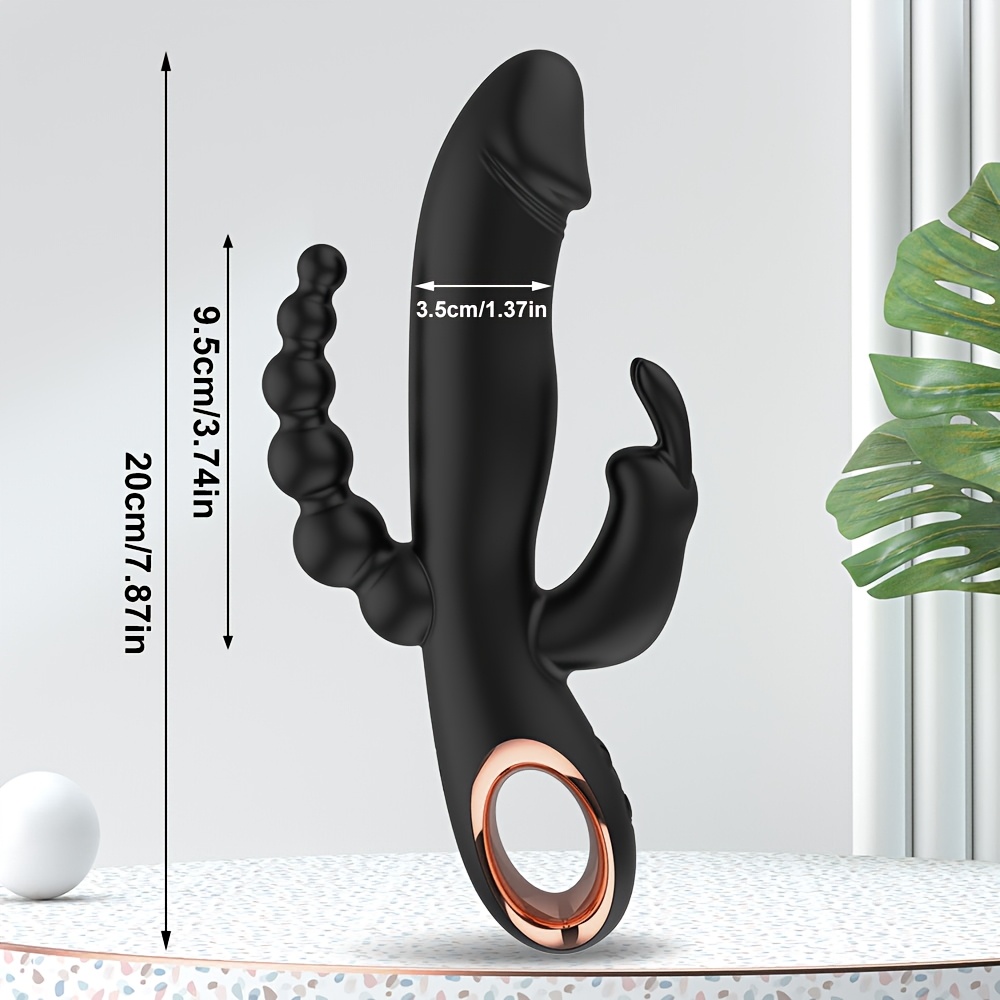 10 Vibrating Modes Silicone Thrusting Dildo Rabbit Vibrator - Image 5