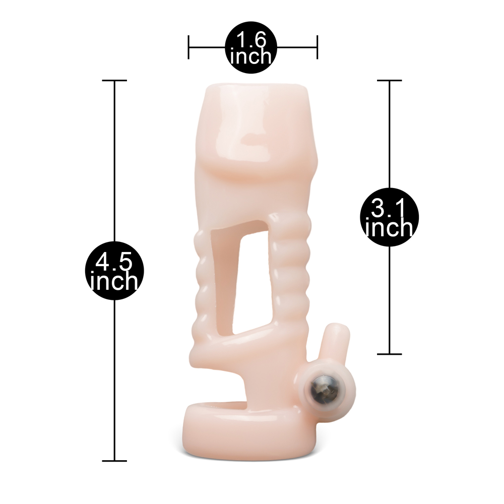 Vibrating Penis Enhancer Sleeve Flesh Colour - Image 5